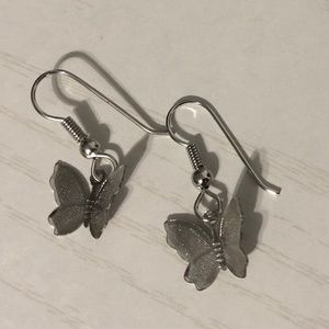 Silver Butterfly Earrings